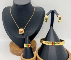 Stainless steel jewelry necklace earring bracelet ring Wholesale