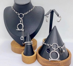 Stainless steel jewelry necklace earring bracelet ring Wholesale