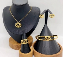 Stainless steel jewelry necklace earring bracelet ring Wholesale