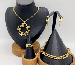 Stainless steel jewelry necklace earring bracelet ring Wholesale