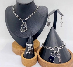 Stainless steel jewelry necklace earring bracelet ring Wholesale