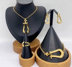 Stainless steel jewelry necklace earring bracelet ring Wholesale