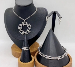 Stainless steel jewelry necklace earring bracelet ring Wholesale