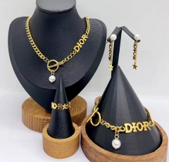 Stainless steel jewelry necklace earring bracelet ring Wholesale