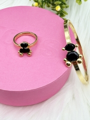 Stainless steel jewelry bracelet ring set wholesale