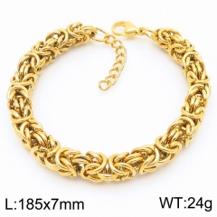 European and American hot-selling gold hand-woven retro wide keel bracelet for men and women