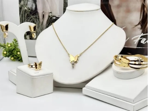 Stainless steel jewelry necklace earring bracelet ring Wholesale