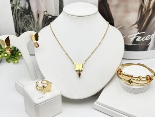 Stainless steel jewelry necklace earring bracelet ring Wholesale