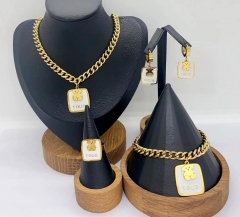 Stainless steel jewelry necklace earring bracelet ring Wholesale
