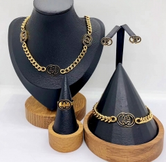 Stainless steel jewelry necklace earring bracelet ring Wholesale