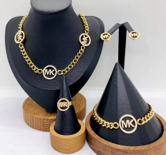 Stainless steel jewelry necklace earring bracelet ring Wholesale