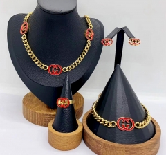 Stainless steel jewelry necklace earring bracelet ring Wholesale