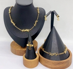 Stainless steel jewelry necklace earring bracelet ring Wholesale