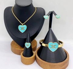 Stainless steel jewelry necklace earring bracelet ring Wholesale