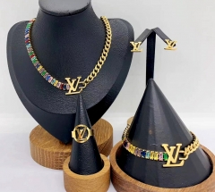 Stainless steel jewelry necklace earring bracelet ring Wholesale