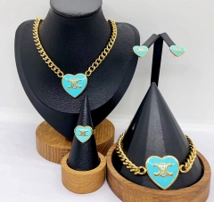 Stainless steel jewelry necklace earring bracelet ring Wholesale