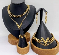 Stainless steel jewelry necklace earring bracelet ring Wholesale