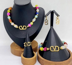 Stainless steel jewelry necklace earring bracelet ring Wholesale