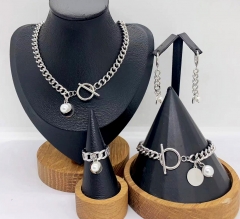 Stainless steel jewelry necklace Bracelet ring Earrings Wholesale