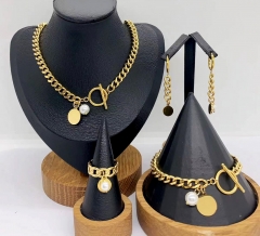 Stainless steel jewelry necklace Bracelet ring Earrings Wholesale