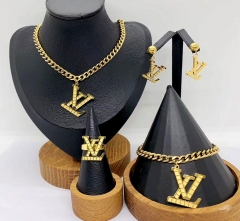 Stainless steel jewelry necklace Bracelet ring Earrings Wholesale