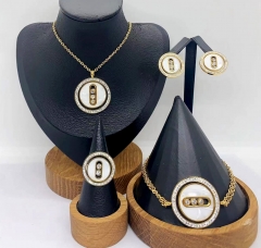 Stainless steel jewelry necklace Bracelet ring Earrings Wholesale
