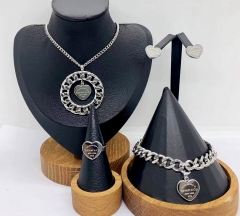 Stainless steel jewelry necklace Bracelet ring Earrings Wholesale