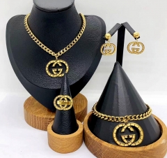 Stainless steel jewelry necklace Bracelet ring Earrings Wholesale