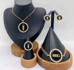 Stainless steel jewelry necklace Bracelet ring Earrings Wholesale
