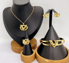 Stainless steel jewelry necklace Bracelet ring Earrings Wholesale