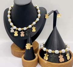 Stainless steel jewelry necklace Bracelet ring Earrings Wholesale