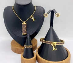 Stainless steel jewelry necklace Bracelet ring Earrings Wholesale