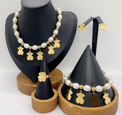Stainless steel jewelry necklace Bracelet ring Earrings Wholesale