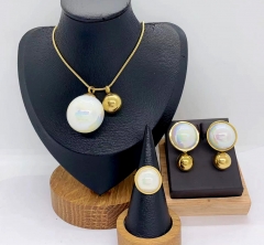 Stainless steel jewelry necklace ring Earrings Wholesale