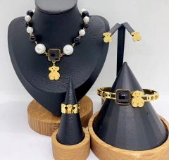 Stainless steel jewelry necklace Bracelet ring Earrings Wholesale