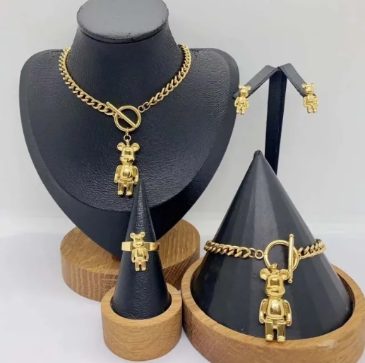 Stainless steel jewelry necklace Bracelet ring Earrings Wholesale