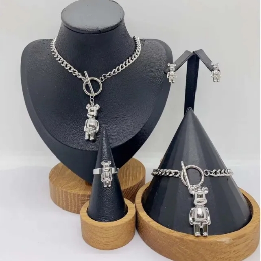 Stainless steel jewelry necklace Bracelet ring Earrings Wholesale