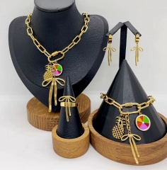 Stainless steel jewelry necklace Bracelet ring Earrings Wholesale