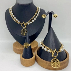 Stainless steel jewelry necklace Bracelet ring Earrings Wholesale