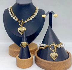 Stainless steel jewelry necklace Bracelet ring Earrings Wholesale