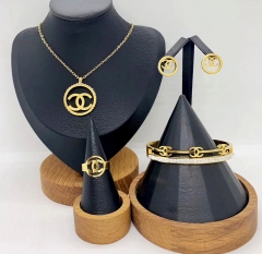 Stainless steel jewelry necklace Bracelet ring Earrings Wholesale