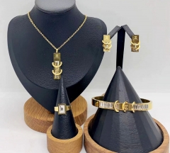 Stainless steel jewelry necklace Bracelet ring Earrings Wholesale