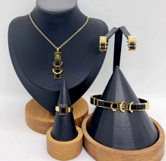 Stainless steel jewelry necklace Bracelet ring Earrings Wholesale