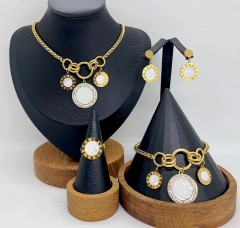 Stainless steel jewelry necklace Bracelet ring Earrings Wholesale