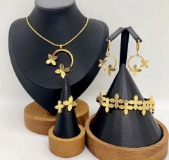 Stainless steel jewelry necklace Bracelet ring Earrings Wholesale