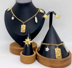 Stainless steel jewelry necklace Bracelet ring Earrings Wholesale