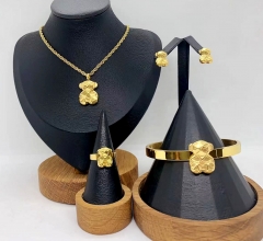 Stainless steel jewelry necklace Bracelet ring Earrings Wholesale
