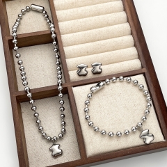 Fashion stainless steel tous  bear jewelry set for women
