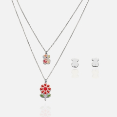 Fashion stainless steel tous  bear jewelry set for women