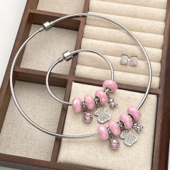 Fashion stainless steel tous  bear jewelry set for women